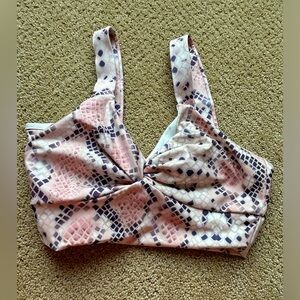 SAVVI Patterned scrunch bra